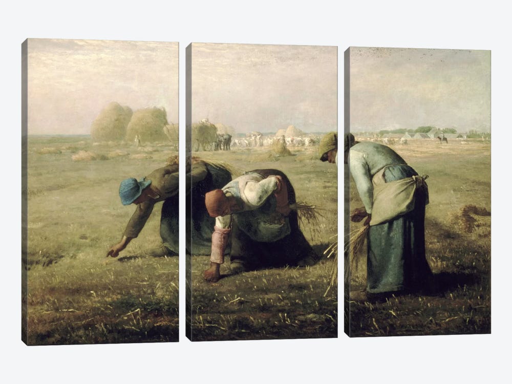 The Gleaners by Jean-Francois Millet 3-piece Canvas Wall Art