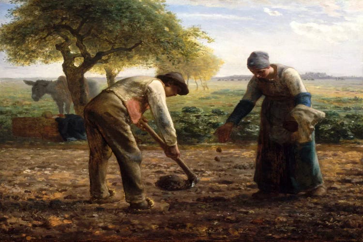 Potato Planters by Jean-Francois Millet wall art