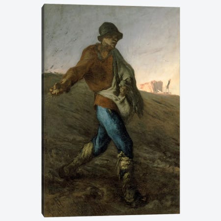 The Sower, 1850 (Museum Of Fine Arts, Boston) Canvas Print #15102} by Jean-Francois Millet Canvas Print