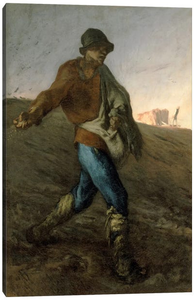 The Sower, 1850 (Museum Of Fine Arts, Boston) Canvas Art Print - Jean Francois Millet