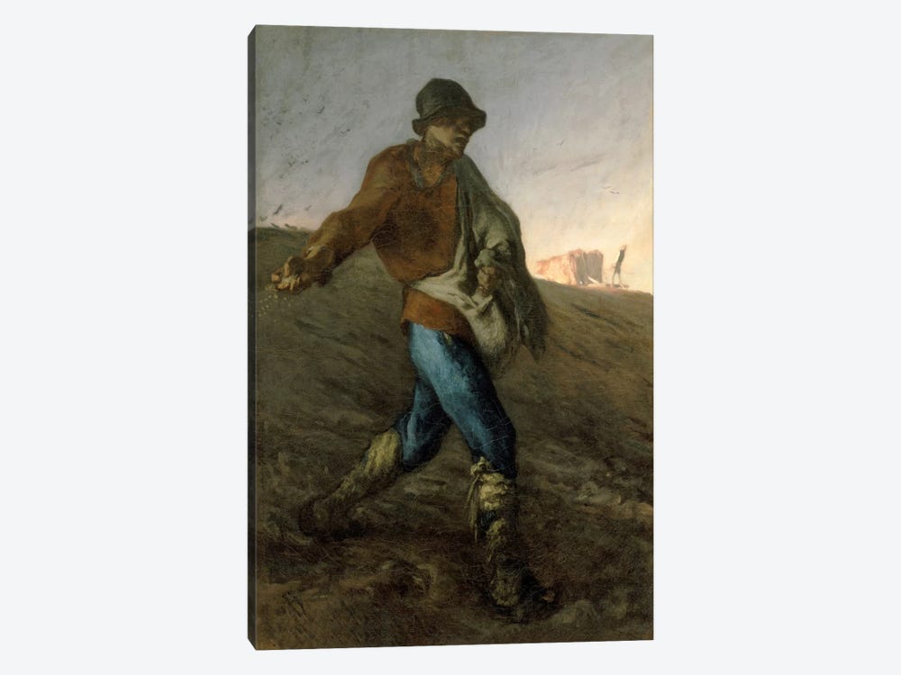 The Sower, 1850 (Museum Of Fine Arts, Boston) by Jean-Francois Millet 1-piece Canvas Print
