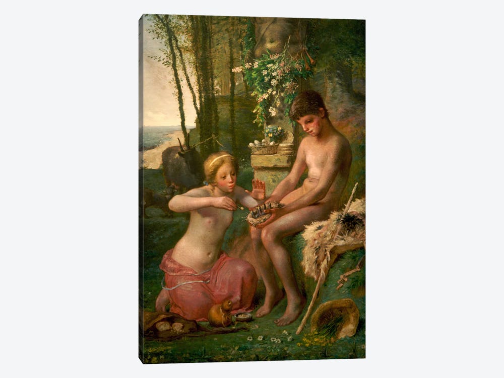 Spring (Daphnis and Chloe) by Jean-Francois Millet 1-piece Canvas Print