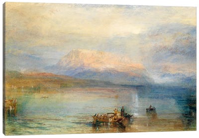 The Red Rigi Canvas Art Print - J.M.W. Turner