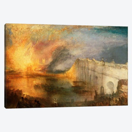 Burning of the Houses of Parliament Canvas Print #15108} by J.M.W. Turner Art Print