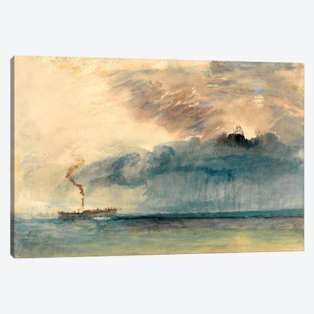 A Paddle Steamer in a Storm Canvas Print #15112} by J.M.W. Turner Canvas Wall Art