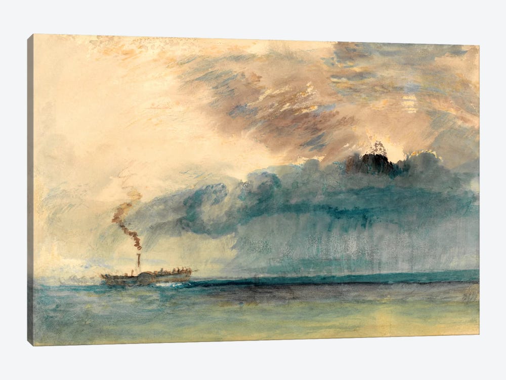 A Paddle Steamer in a Storm by J.M.W. Turner 1-piece Canvas Artwork