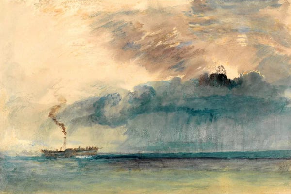J.M.W. Turner: A Paddle Steamer in a Storm by J.M.W. Turner