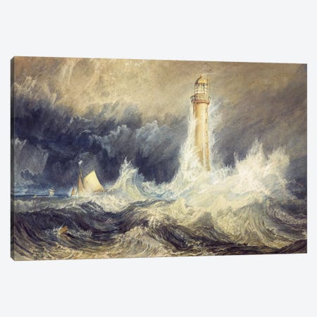 The Bell Rock Lighthouse Canvas Print #15114} by J.M.W. Turner Canvas Print