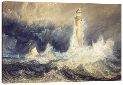 The Bell Rock Lighthouse Canvas Art Print - J.M.W. Turner
