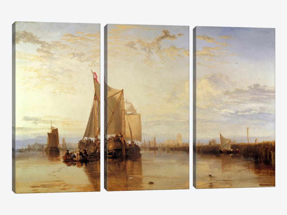 Dort or Dordrecht: The Dort Packet-Boat from Rotterdam Becalmed by J.M.W. Turner 3-piece Canvas Wall Art