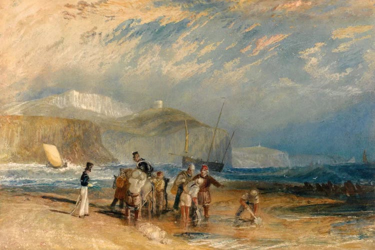 Folkestone Harbour and Coast to Dover by J.M.W. Turner wall art