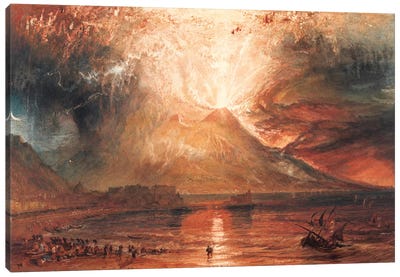 Vesuvius in Eruption Canvas Art Print - Ocean Art