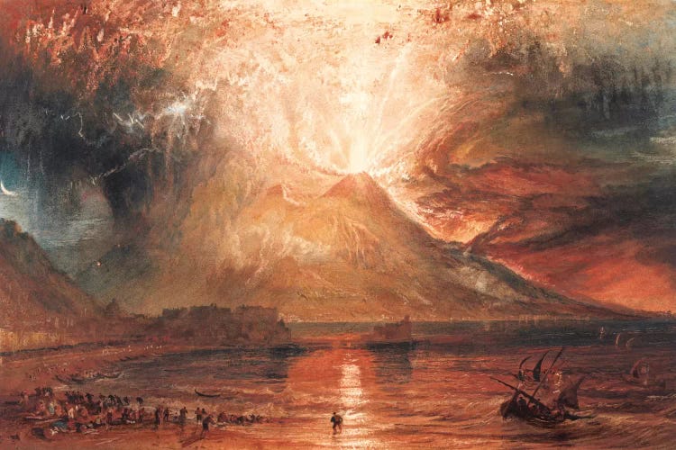 Vesuvius in Eruption Canvas Print by J M W Turner iCanvas Vesuvius in Eruption Canvas Print by J M W Turner iCanvas