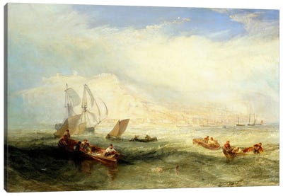 Line Fishing, Off Hastings Canvas Art Print - J.M.W. Turner