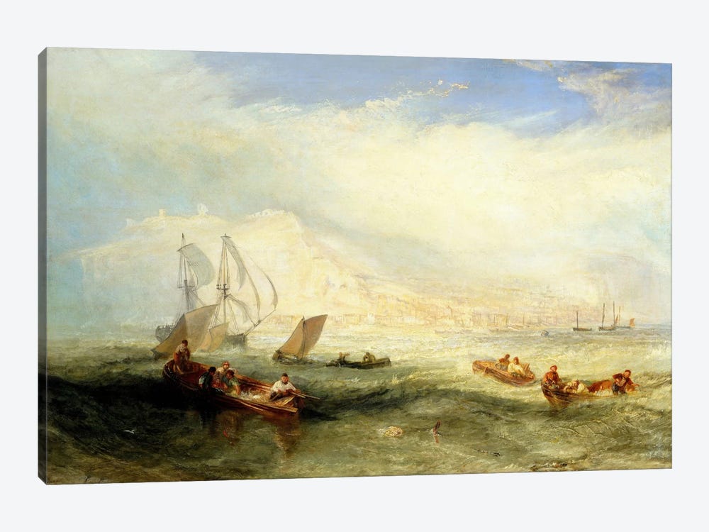 Line Fishing, Off Hastings 1-piece Canvas Wall Art