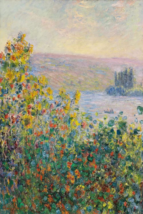 Flower Beds at Vetheuil by Claude Monet wall art