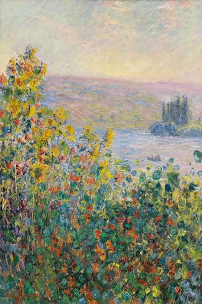 Claude Monet: Flower Beds at Vetheuil by Claude Monet