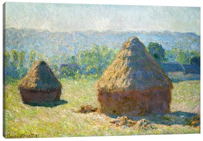 Haystack - End of the Summer Canvas Art Print - Claude Monet