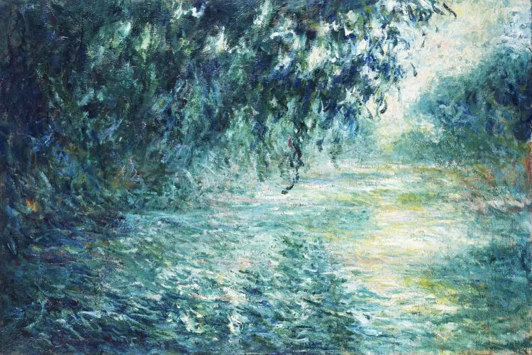 Claude Monet Morning on the Seine Impressionism Painting Art Canvas Print 8x10
