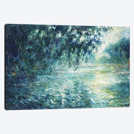 Morning on the Seine, near Giverny Canvas Print #15139} by Claude Monet Canvas Artwork