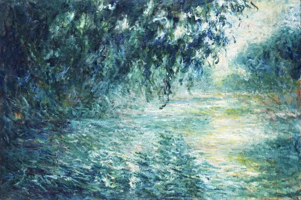 Big Prints & Large Wall Art - Canvas Prints: Morning on the Seine, near Giverny by Claude Monet