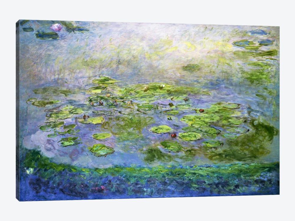 Nympheas (Waterlilies), 1917 by Claude Monet 1-piece Canvas Artwork