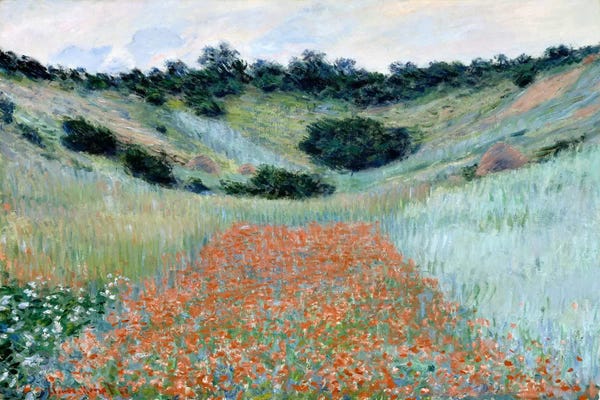 Claude Monet: Poppy Field in a Hollow Near Giverny by Claude Monet