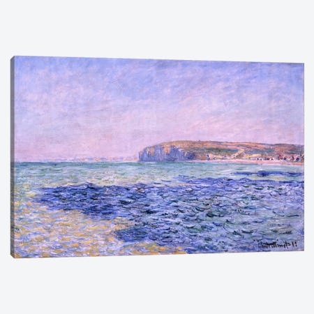 Shadows on the Sea - The Cliffs at Pourville Canvas Print #15144} by Claude Monet Canvas Art