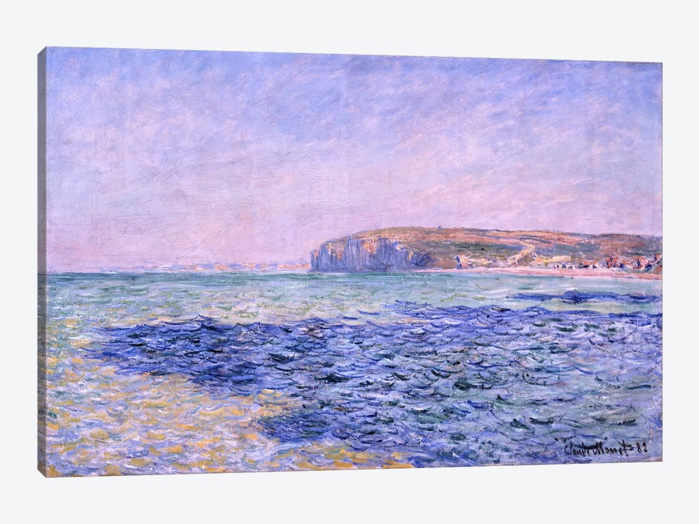 Shadows on the Sea - The Cliffs at Pourville by Claude Monet 1-piece Canvas Print