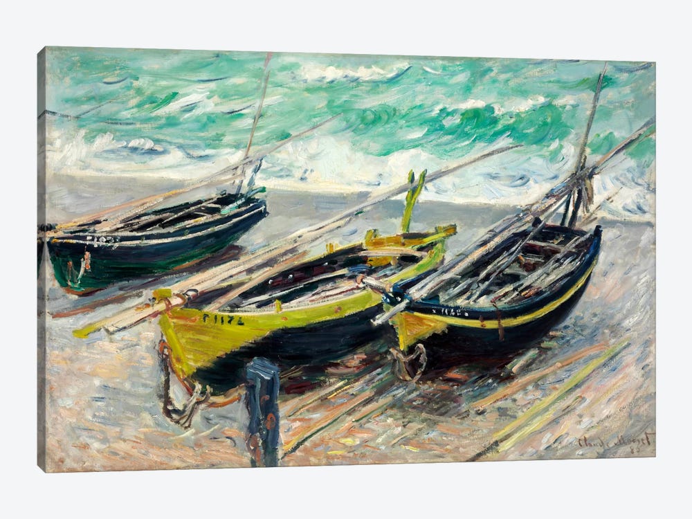 Three Fishing Boats by Claude Monet 1-piece Art Print