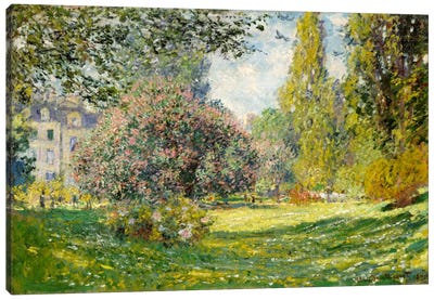 Landscape: The Parc Monceau Canvas Art Print - Impressionism Art