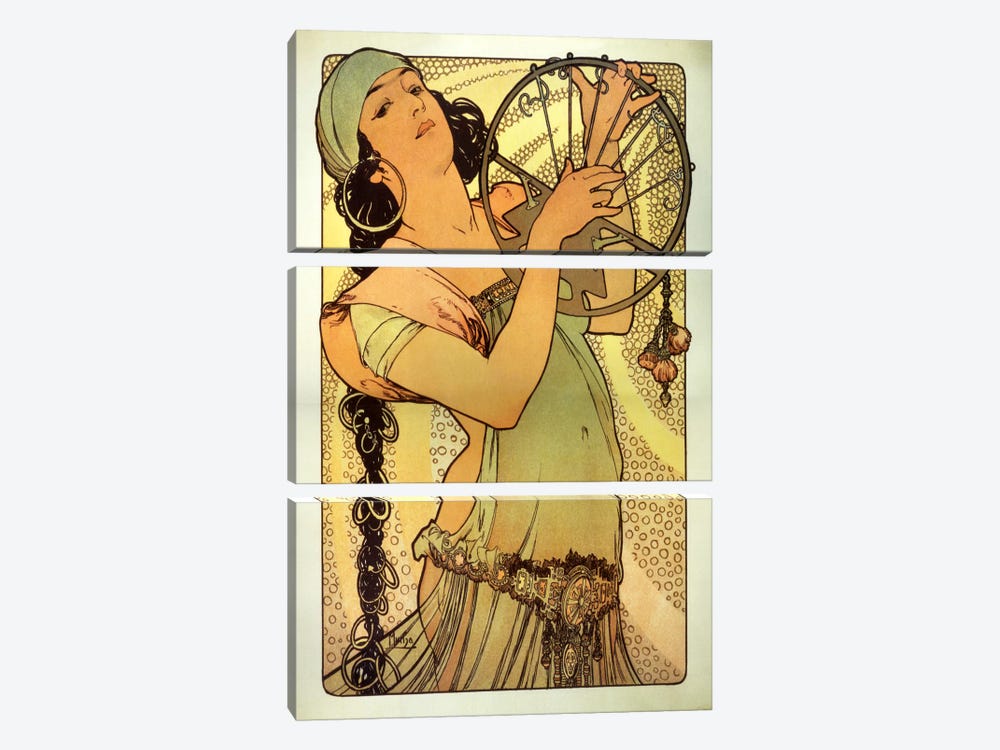 Salome by Alphonse Mucha 3-piece Canvas Art Print