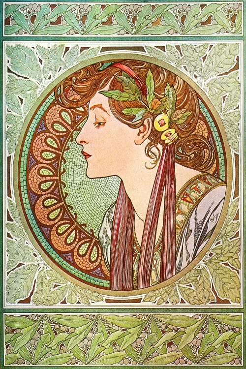 Laurel (1901) by Alphonse Mucha wall art