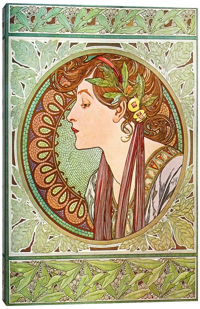 Laurel (1901) Canvas Art Print - Alphonse Mucha