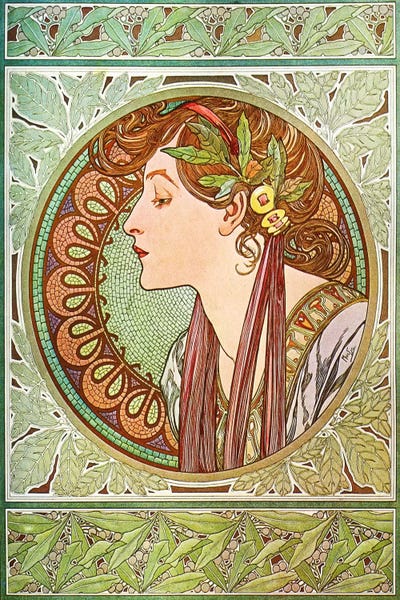 Art Nouveau: Laurel (1901) by Alphonse Mucha