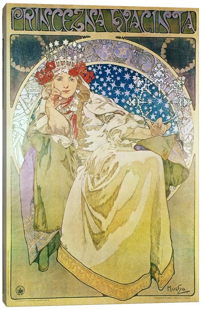 Princess Hyacinth (1911) Canvas Art Print - Alphonse Mucha