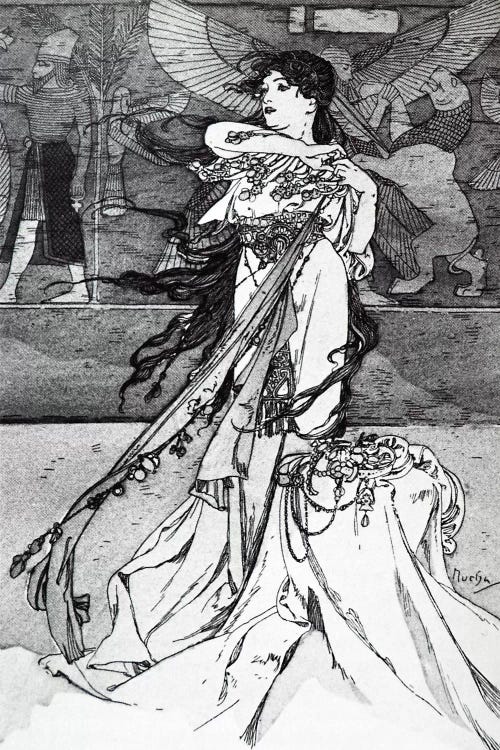 Illustration from Rama (1898) by Alphonse Mucha wall art