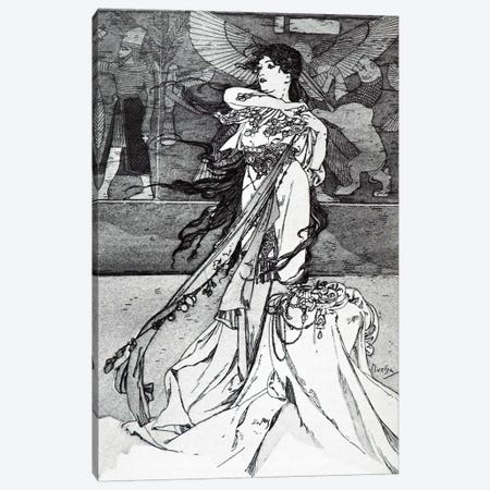 Illustration from Rama (1898) Canvas Print #15187} by Alphonse Mucha Canvas Artwork