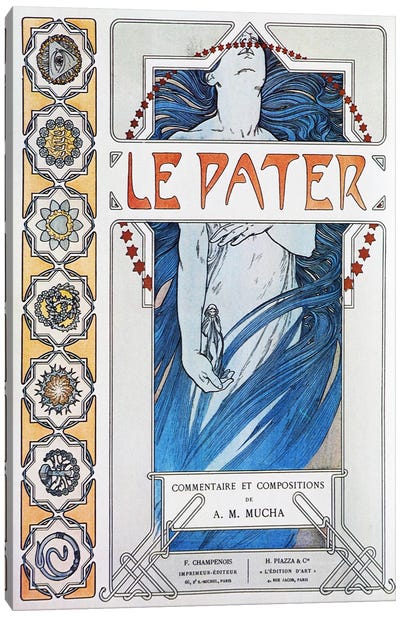 Le Pater (1899) Canvas Art Print - Alphonse Mucha