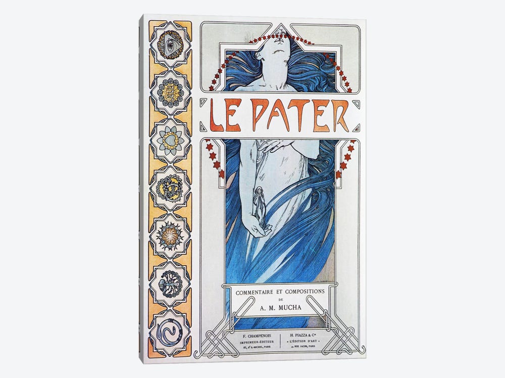 Le Pater (1899) by Alphonse Mucha 1-piece Canvas Artwork