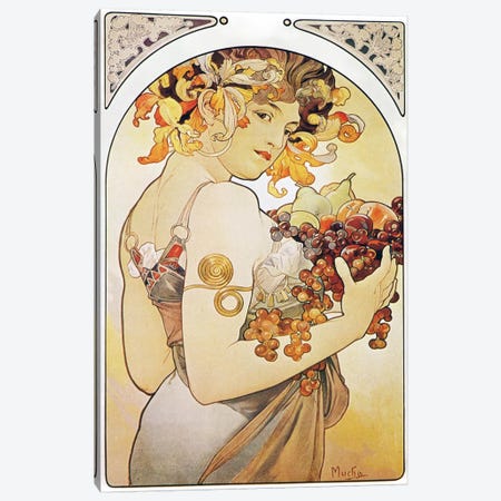 Fruit, 1897 Canvas Print #15197} by Alphonse Mucha Art Print