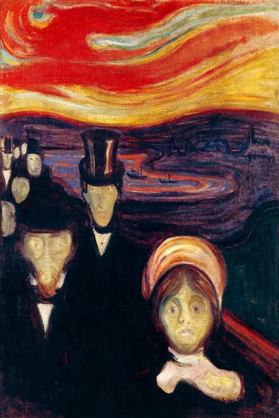 EDVARD MUNCH Art Poster or Canvas Print "Anxiety"
