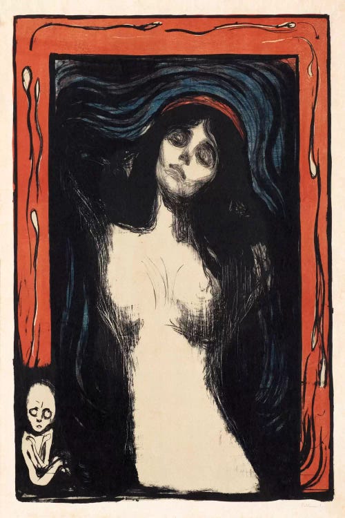 Loving Woman (Madonna), 1902 by Edvard Munch wall art