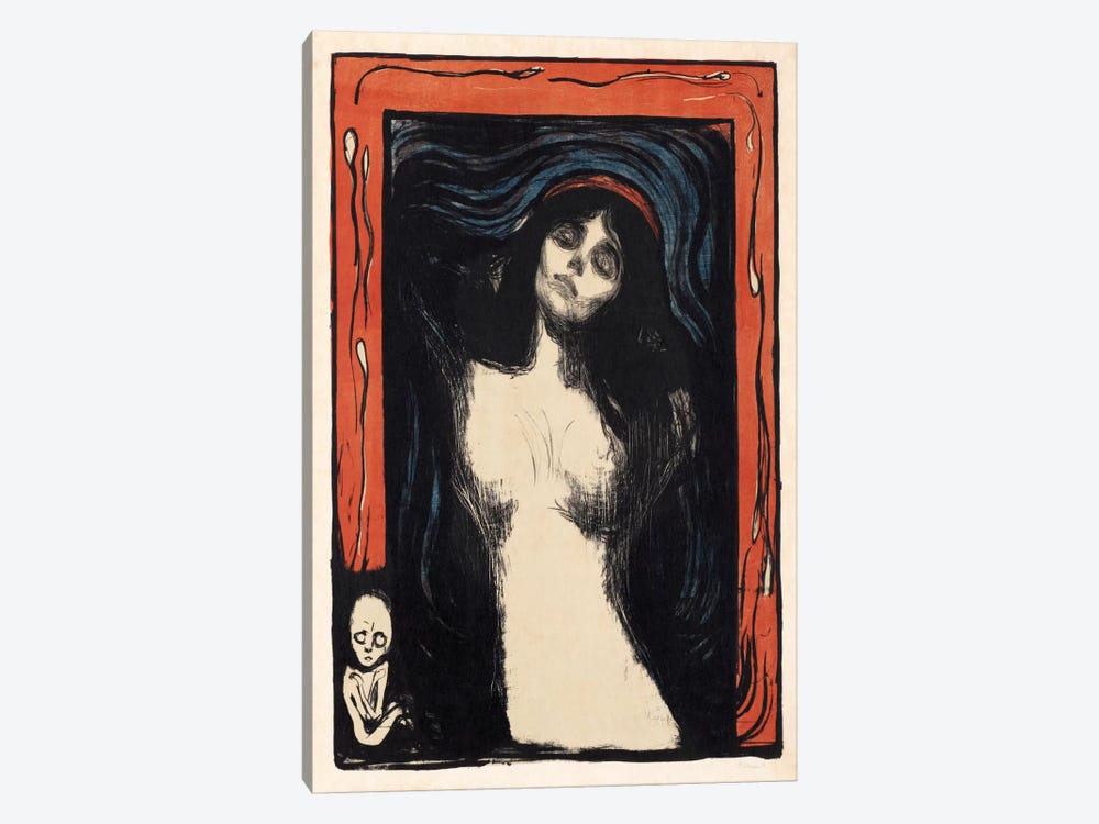 Loving Woman (Madonna), 1902 Canvas Art by Edvard Munch |