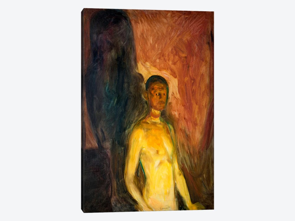 Self-Porrait in Hell, 1903 by Edvard Munch 1-piece Canvas Artwork