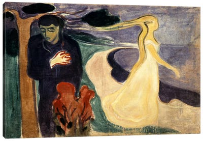 Separation, 1900 Canvas Art Print - Edvard Munch
