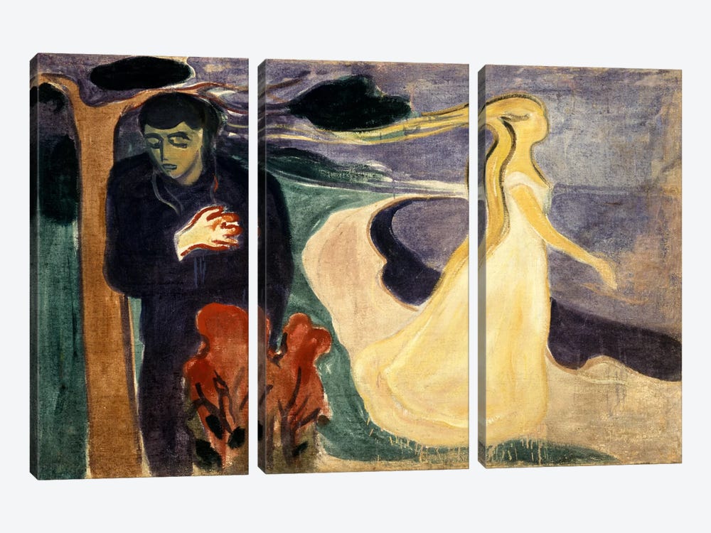 Separation, 1900 by Edvard Munch 3-piece Canvas Wall Art