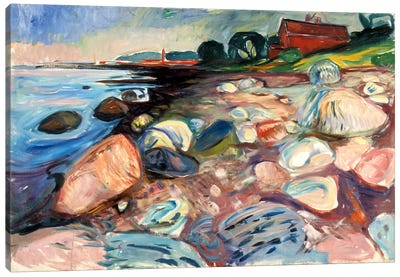 Shore with the Red House, 1904 Canvas Art Print - Rocky Beach Art
