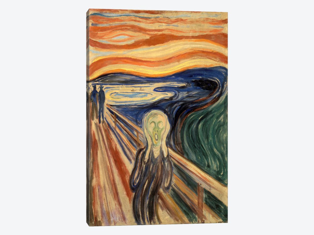 The Scream, 1910 by Edvard Munch 1-piece Canvas Art
