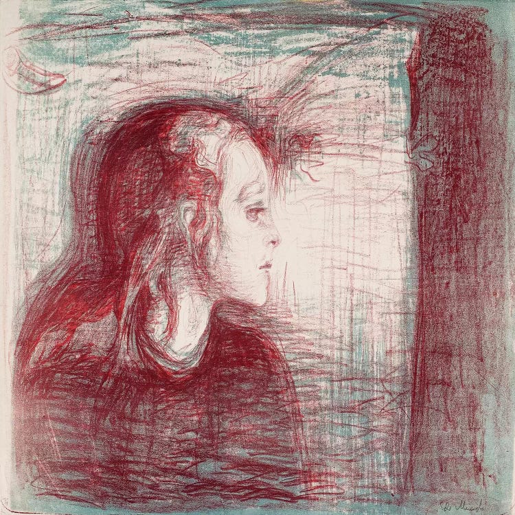 The Sick Child II, 1896 by Edvard Munch wall art